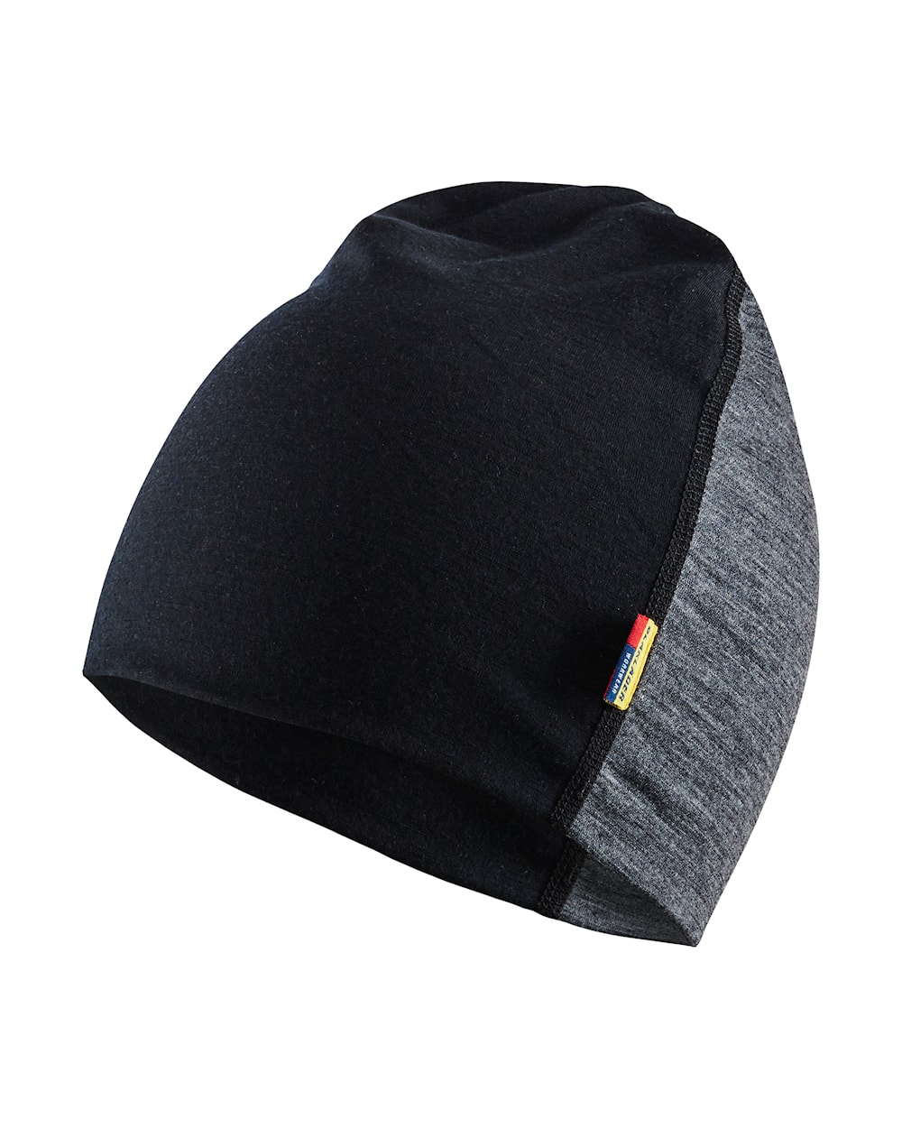 Merino Beanie Mellemgrå/Sort onesize