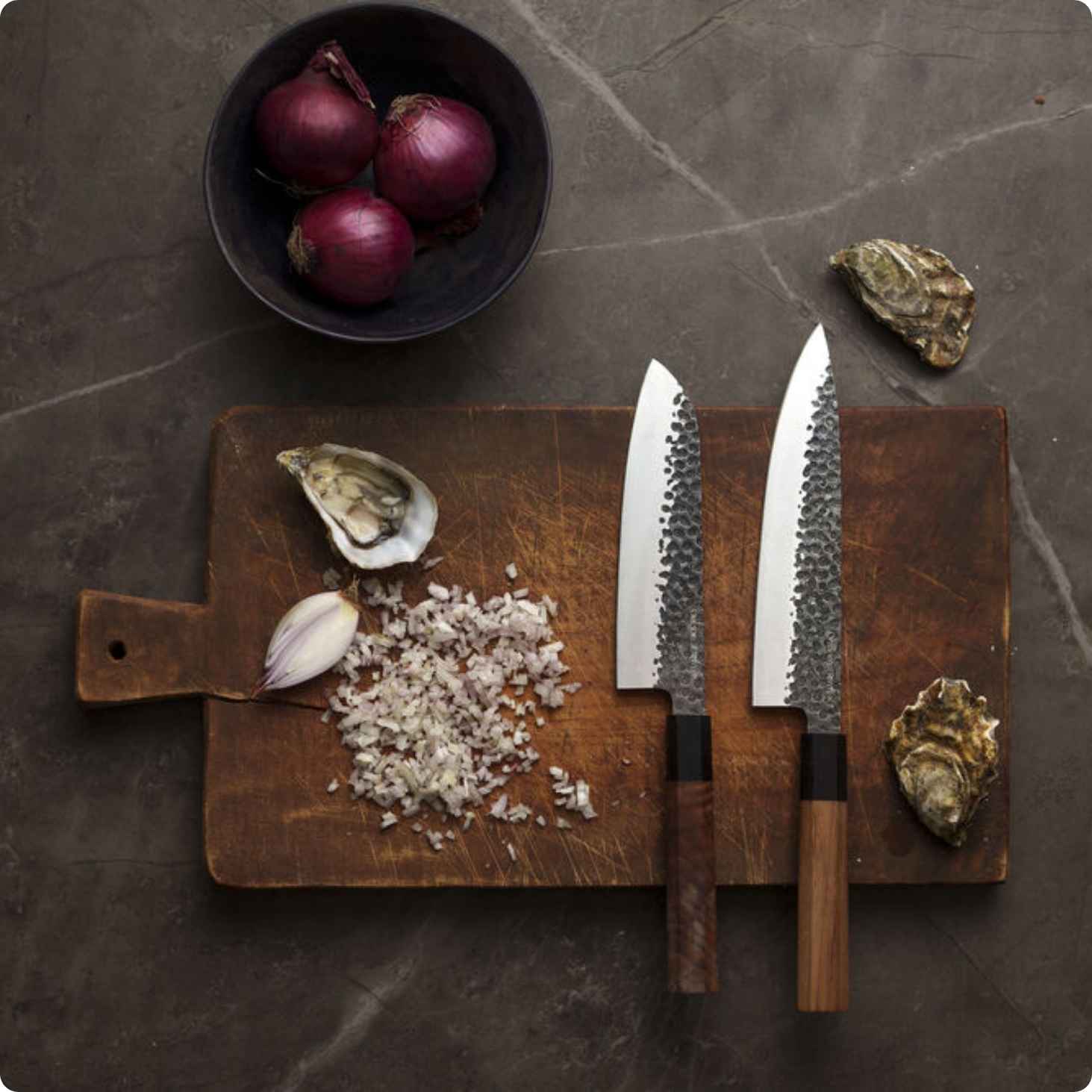 Orrefors Jernverk Skærebræt & Knivsæt