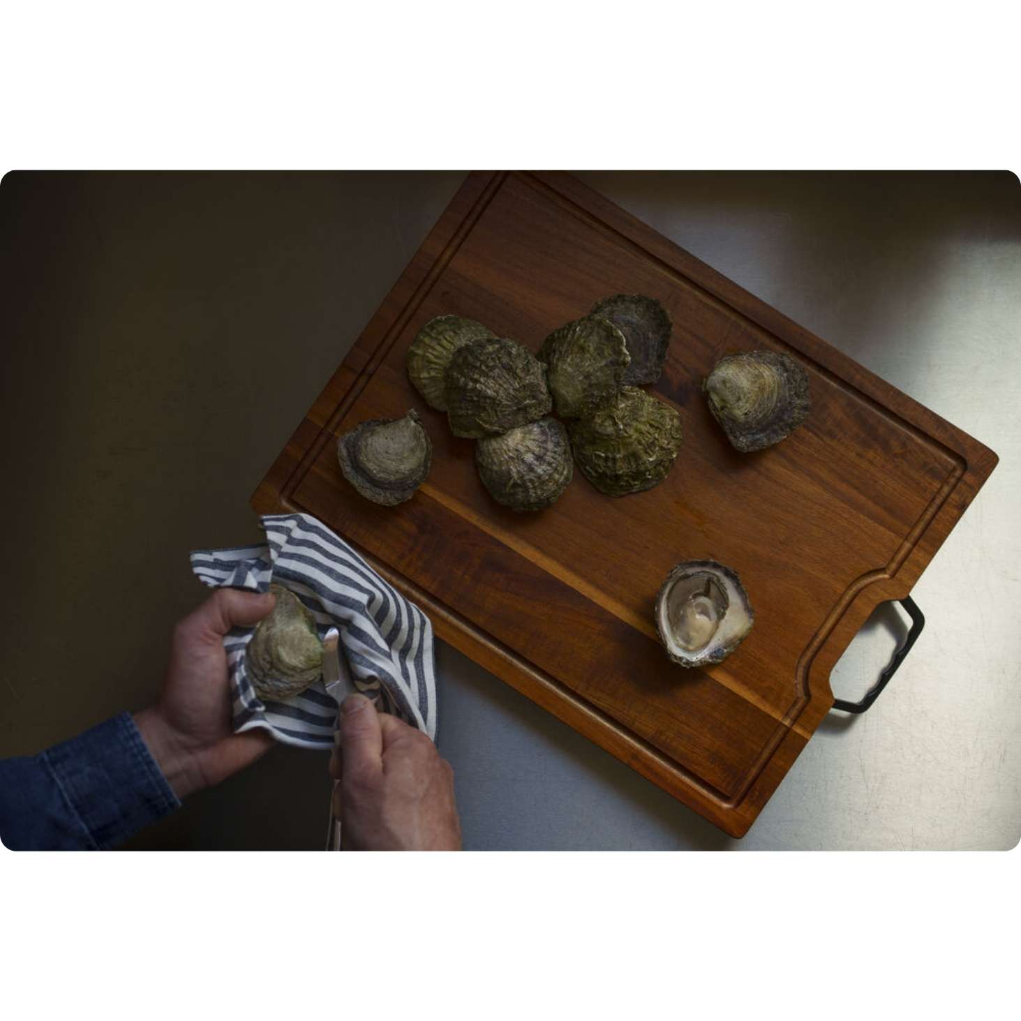 Orrefors Jernverk Skærebræt & Knivsæt