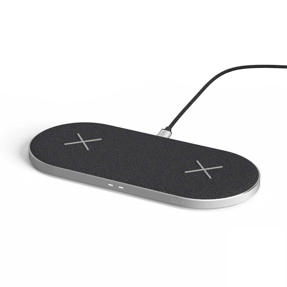 CHARGEit Dual Dock Care Black + Go Wood