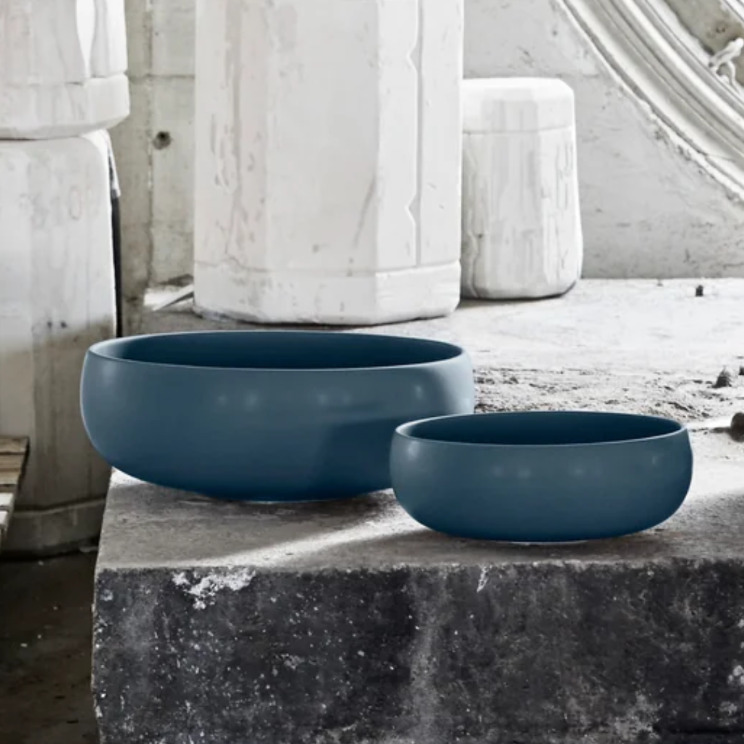 

Knabstrup Earth serverings skåle, dusty blue, 3 st