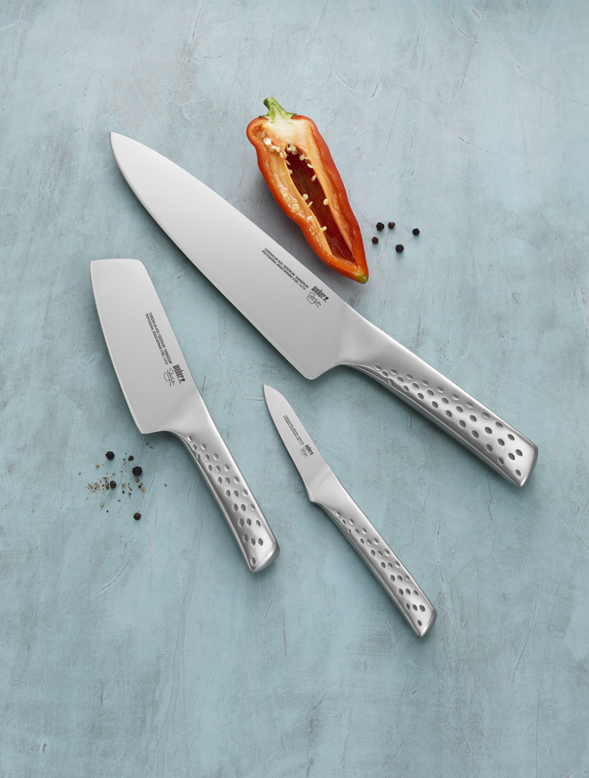 

Weber Style kokkekniv, Grøntsagskniv, Urtekniv